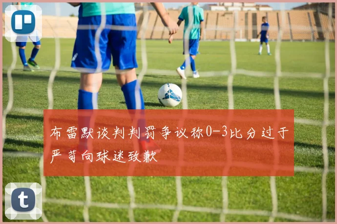 布雷默谈判判罚争议称0-3比分过于严苛向球迷致歉